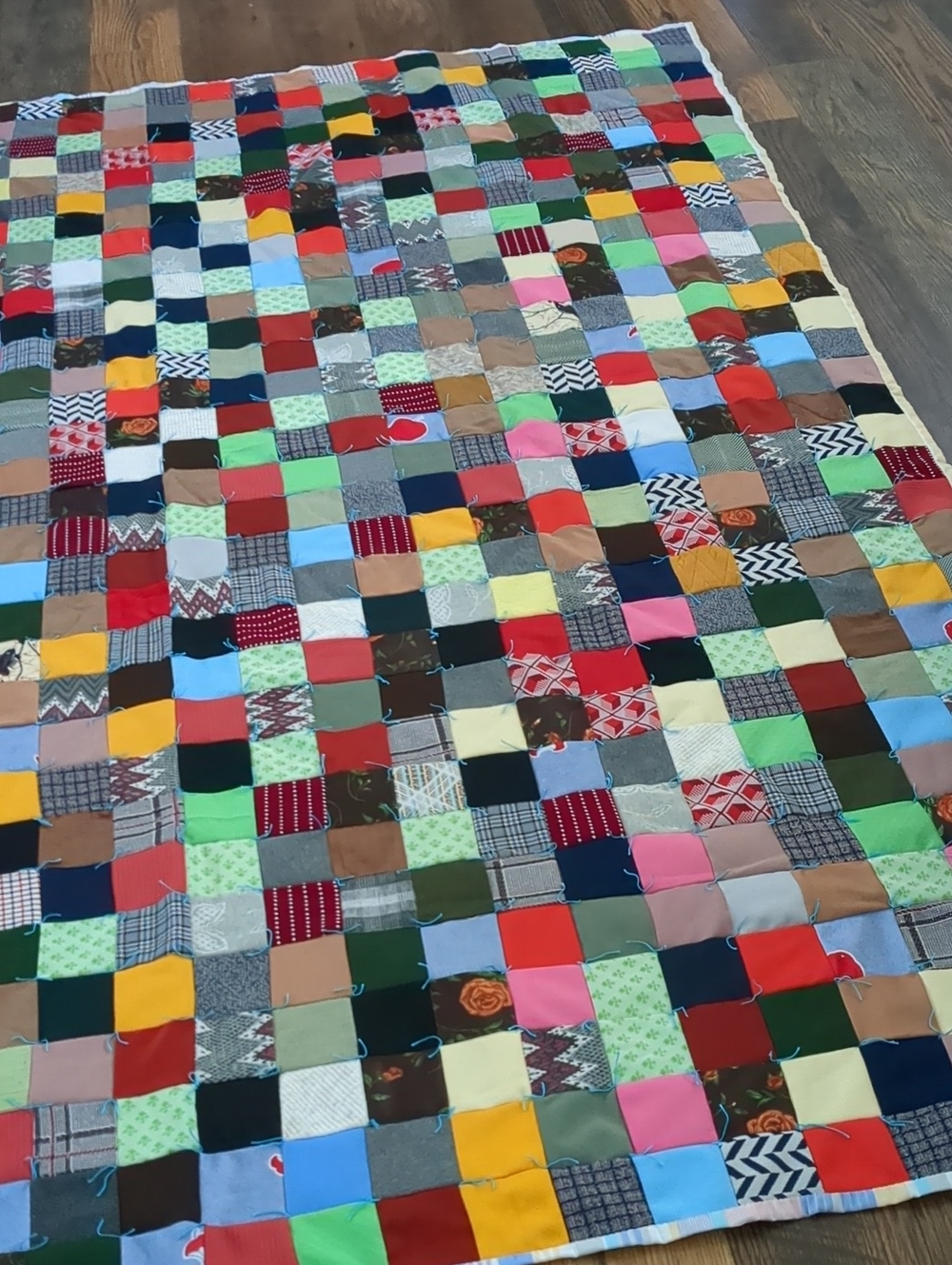Vintage Large Sized Full Queen Crazy Quilt Bedspread